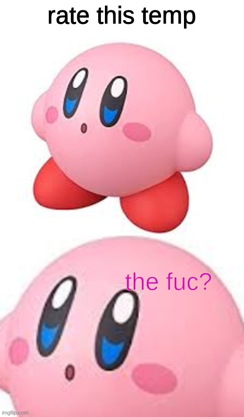 Kirby The Fuc? | rate this temp | image tagged in kirby the fuc | made w/ Imgflip meme maker