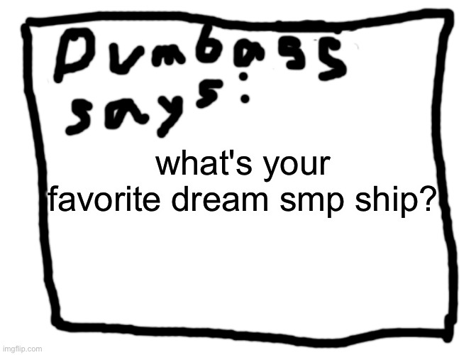 idk | what's your favorite dream smp ship? | image tagged in idk | made w/ Imgflip meme maker