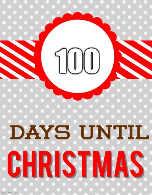 Shopping Days Until Christmas | 100 | image tagged in shopping days until christmas | made w/ Imgflip meme maker