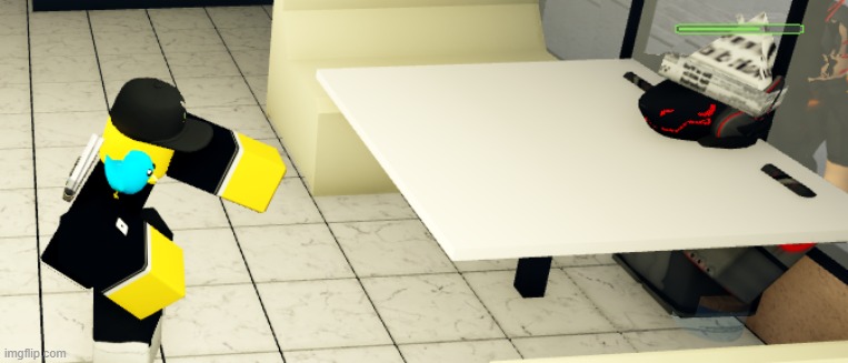 me laughing at someone who got stuck under the table | made w/ Imgflip meme maker