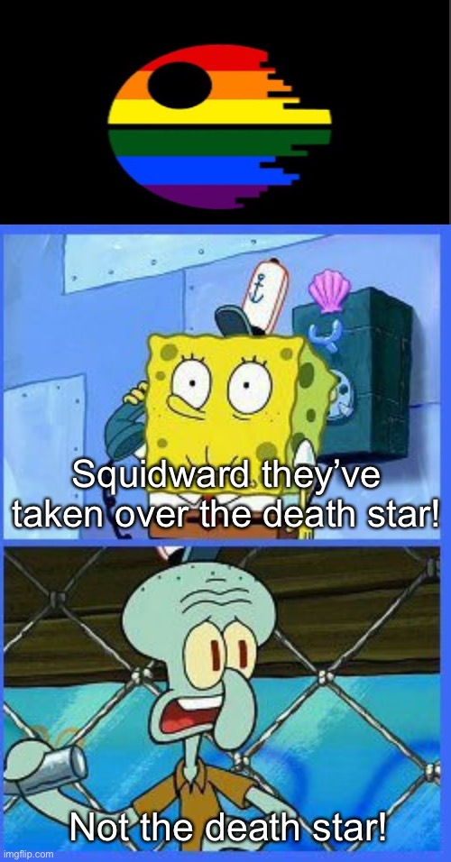no not the navy | Squidward they’ve taken over the death star! Not the death star! | image tagged in no not the navy | made w/ Imgflip meme maker