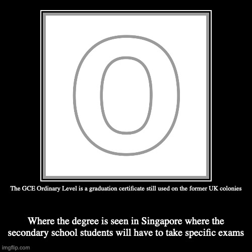 GCE Ordinary Level | image tagged in demotivationals,school | made w/ Imgflip demotivational maker