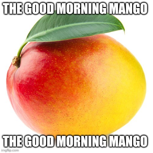 The good morning mango | THE GOOD MORNING MANGO; THE GOOD MORNING MANGO | made w/ Imgflip meme maker