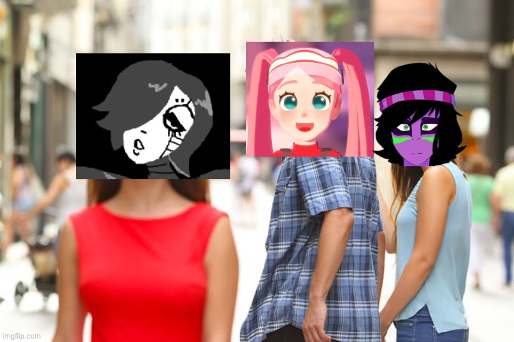 When Pizza Girl saw Mettaton is hot and made Artemiy Kopych jealous | image tagged in memes,distracted boyfriend | made w/ Imgflip meme maker