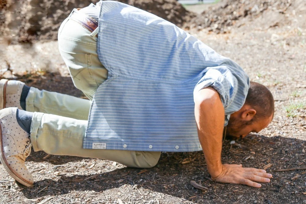 kissing the ground Blank Meme Template