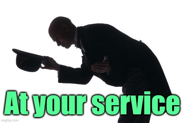 respect | At your service | image tagged in respect | made w/ Imgflip meme maker