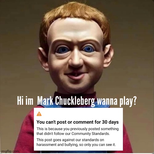 Mark Chuckleberg | image tagged in horror,funny,facebook | made w/ Imgflip meme maker