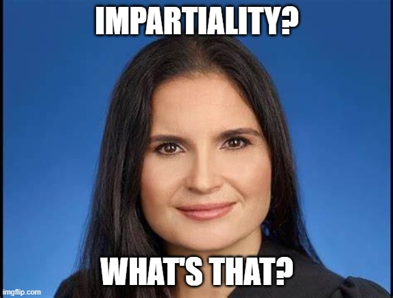 IMPARTIALITY? WHAT'S THAT? | image tagged in judge cannon,hand picked | made w/ Imgflip meme maker