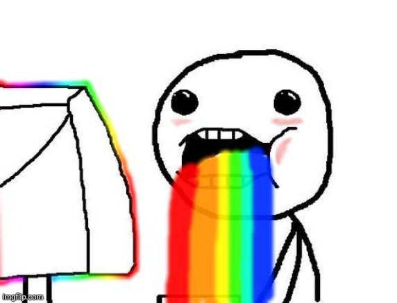 Rainbow puke | image tagged in rainbow puke | made w/ Imgflip meme maker
