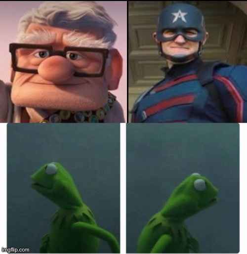 Am I the only one who thinks they look similar? | image tagged in kermit looking,up,john walker | made w/ Imgflip meme maker