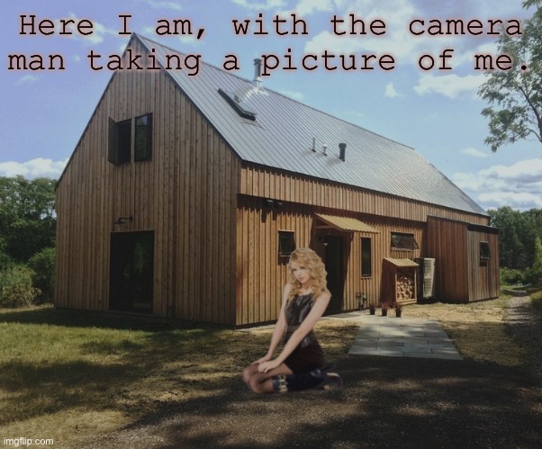 Past photo... | Here I am, with the camera man taking a picture of me. | made w/ Imgflip meme maker