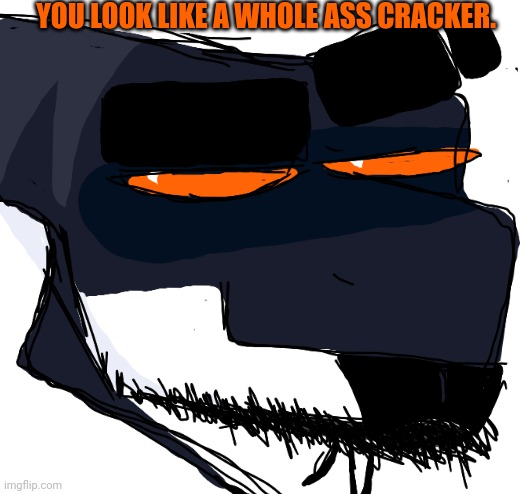You look like a whole ass cracker. | YOU LOOK LIKE A WHOLE ASS CRACKER. | made w/ Imgflip meme maker