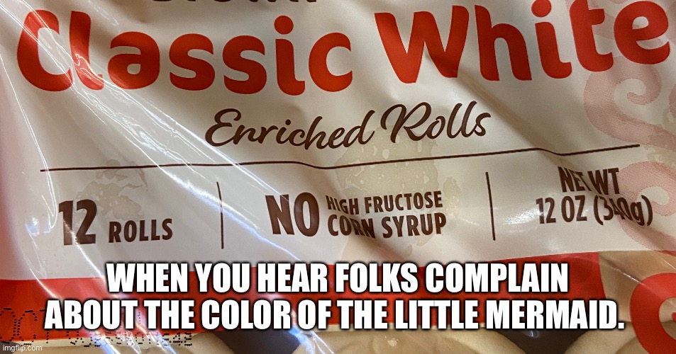 Facts | WHEN YOU HEAR FOLKS COMPLAIN ABOUT THE COLOR OF THE LITTLE MERMAID. | image tagged in funny memes | made w/ Imgflip meme maker