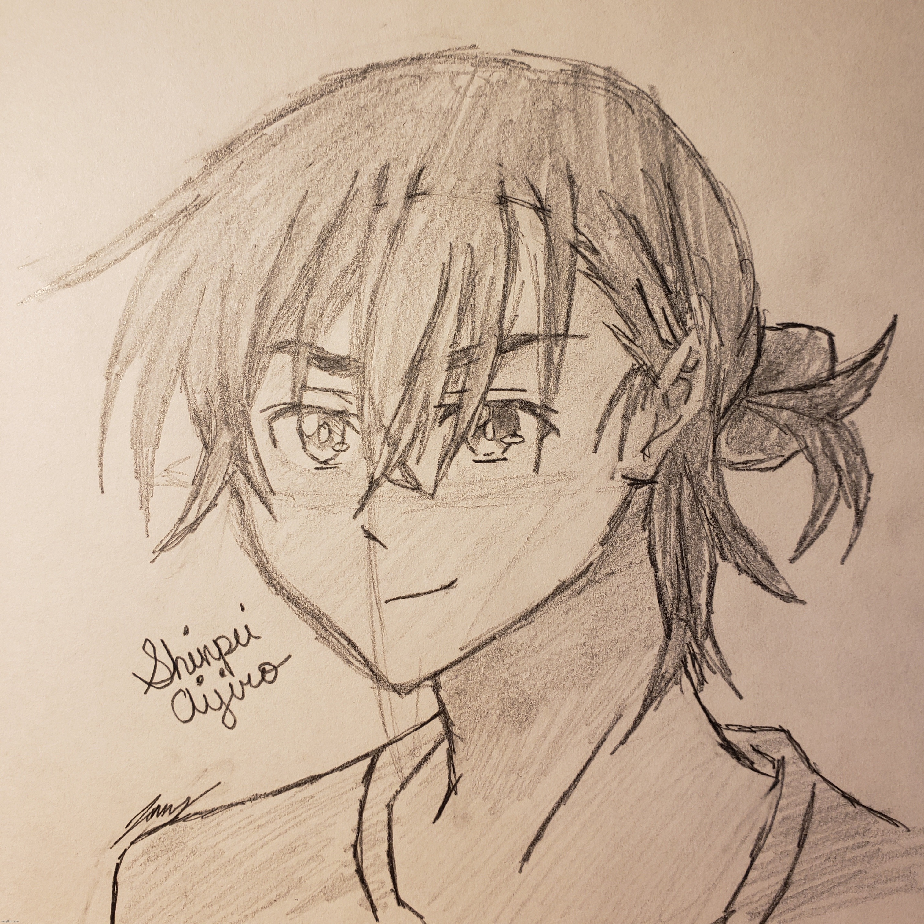 Shinpei Aijiro Sketch | image tagged in summer time rendering | made w/ Imgflip meme maker