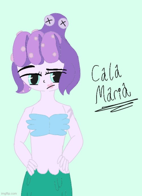 Eh, I’m watching the cuphead show so I decided to draw the Cala Maria | made w/ Imgflip meme maker