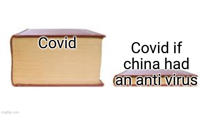 Always download nordvpn for your country | Covid; Covid if china had an anti virus | image tagged in big book small book | made w/ Imgflip meme maker