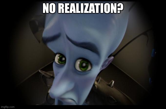 No B****es? | NO REALIZATION? | image tagged in no b es | made w/ Imgflip meme maker