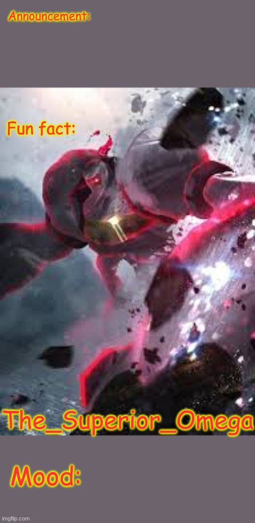 The Superior Omega Gmax chungus announcement | image tagged in the superior omega gmax chungus announcement | made w/ Imgflip meme maker