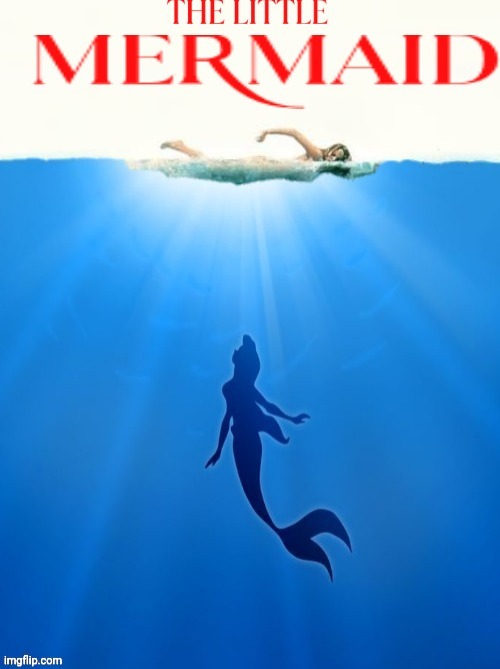 Race Swap The Little Mermaid  "Just when you thought it was safe to go back in the theater." | image tagged in the little mermaid,race,face swap,racist,jaws | made w/ Imgflip meme maker