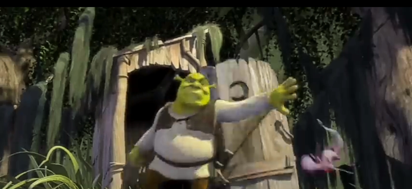 High Quality Shrek Hitting Randall Blank Meme Template