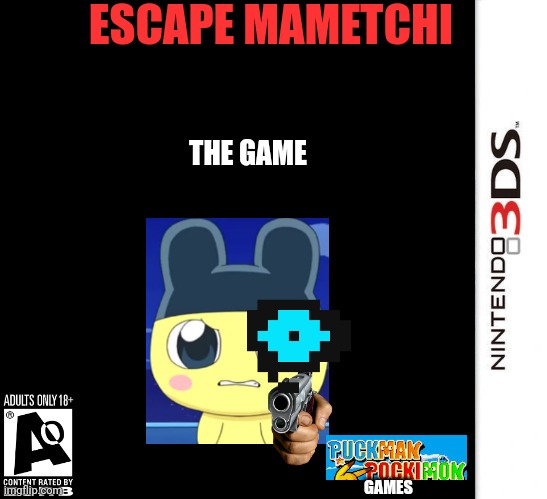 3DS Blank Template | ESCAPE MAMETCHI; THE GAME; GAMES | image tagged in 3ds blank template | made w/ Imgflip meme maker