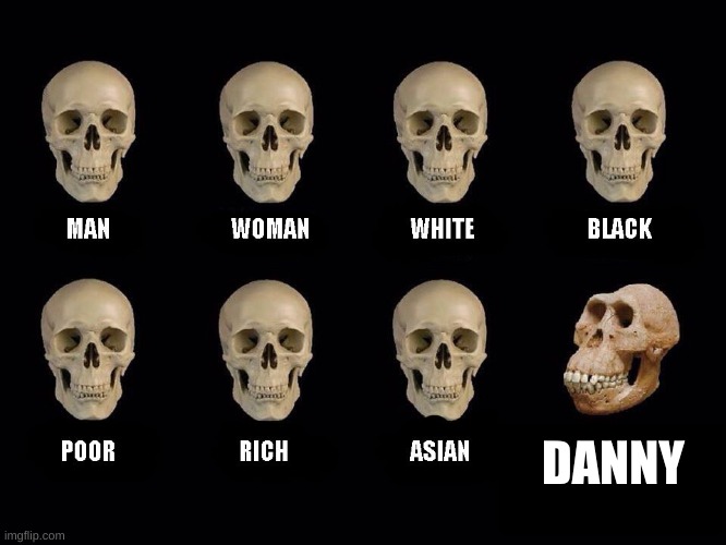empty skulls of truth | DANNY | image tagged in empty skulls of truth | made w/ Imgflip meme maker