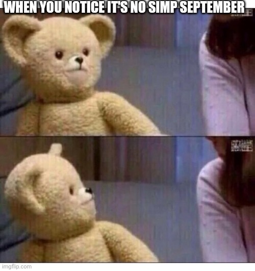 Wait what?? | WHEN YOU NOTICE IT'S NO SIMP SEPTEMBER | image tagged in wait what | made w/ Imgflip meme maker