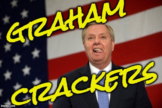 ANOTHER DISGUSTING F_CKING TRUMPTARDICAN | graham; crackers | image tagged in lindsey graham tongue,lindsey graham,gender fluid,homosexual,idiot,hypocrite | made w/ Imgflip meme maker