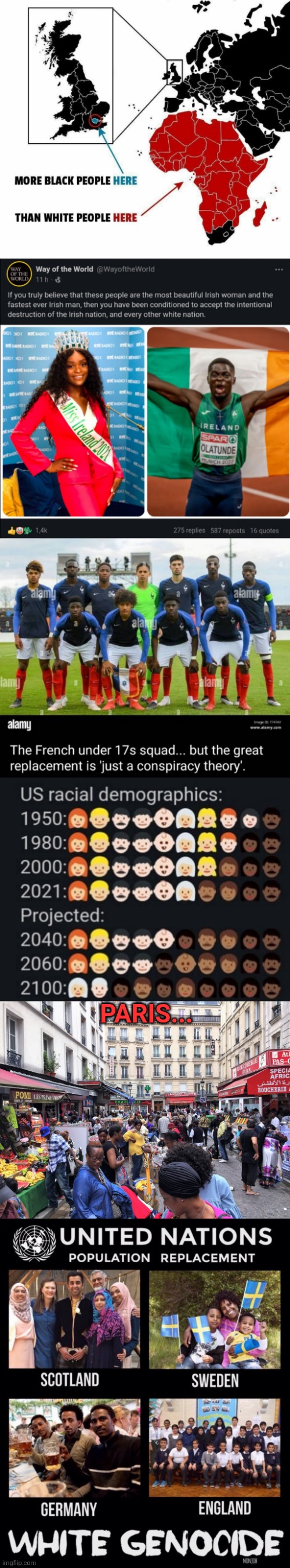 PARIS... | image tagged in great replacement is white genocide | made w/ Imgflip meme maker