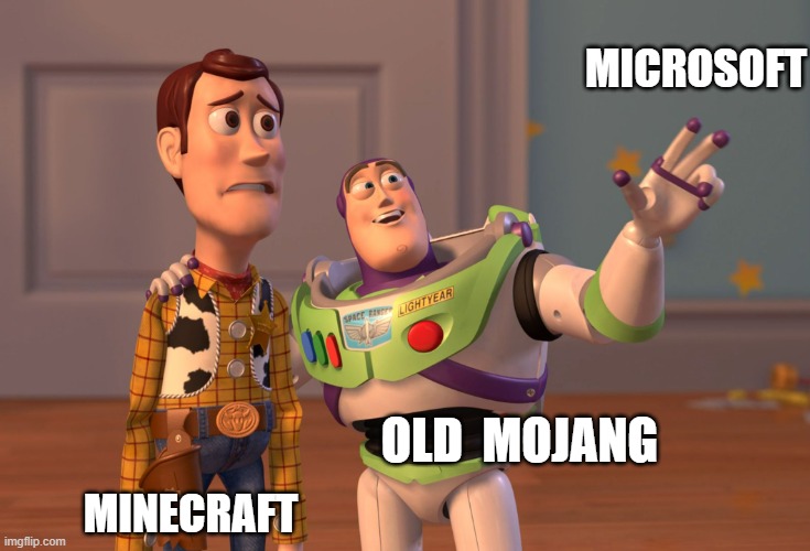 chocolate | MICROSOFT; MINECRAFT; OLD  MOJANG | image tagged in memes,x x everywhere | made w/ Imgflip meme maker