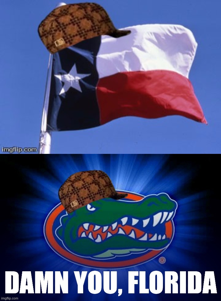 image tagged in scumbag texas,damn you florida | made w/ Imgflip meme maker