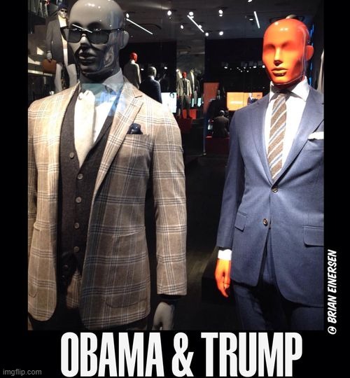 American Presidents | image tagged in fashion,suitsupply,barack obama,donald trump,pop art,brian einersen | made w/ Imgflip meme maker