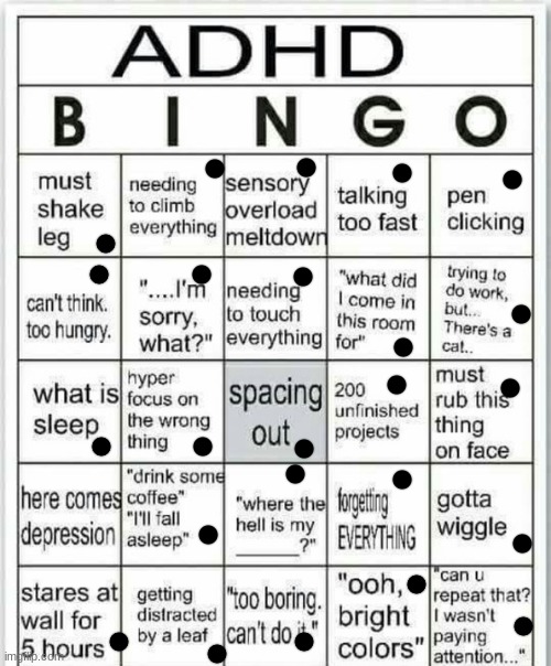 checkmate | image tagged in adhd bingo | made w/ Imgflip meme maker