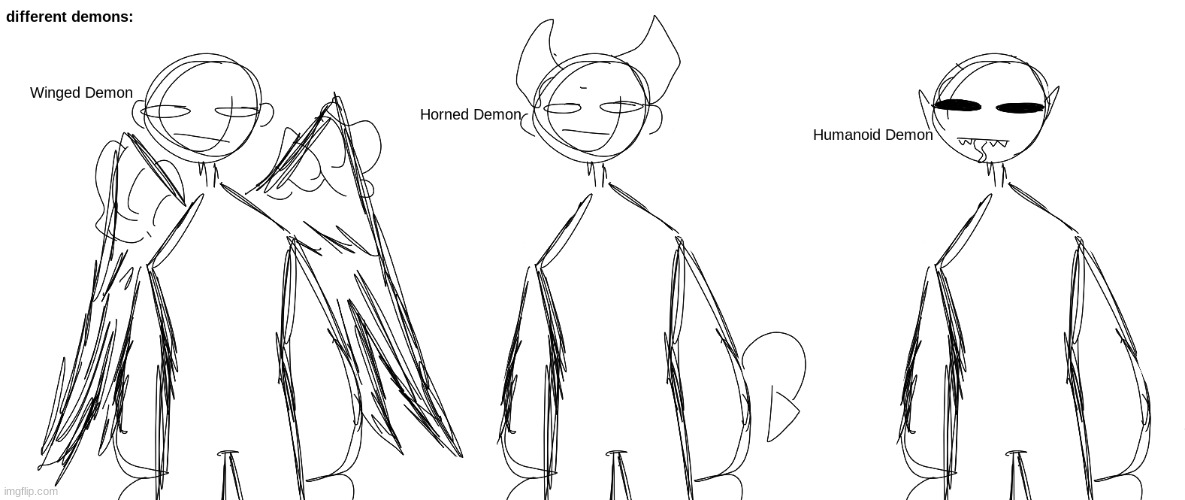 Different types of demons because yes-- | made w/ Imgflip meme maker