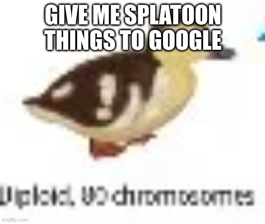 GIVE ME SPLATOON THINGS TO GOOGLE | made w/ Imgflip meme maker
