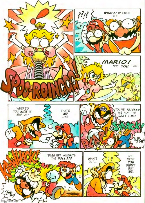 The doll | image tagged in wario,mario,doll,trick,comics,comics/cartoons | made w/ Imgflip meme maker