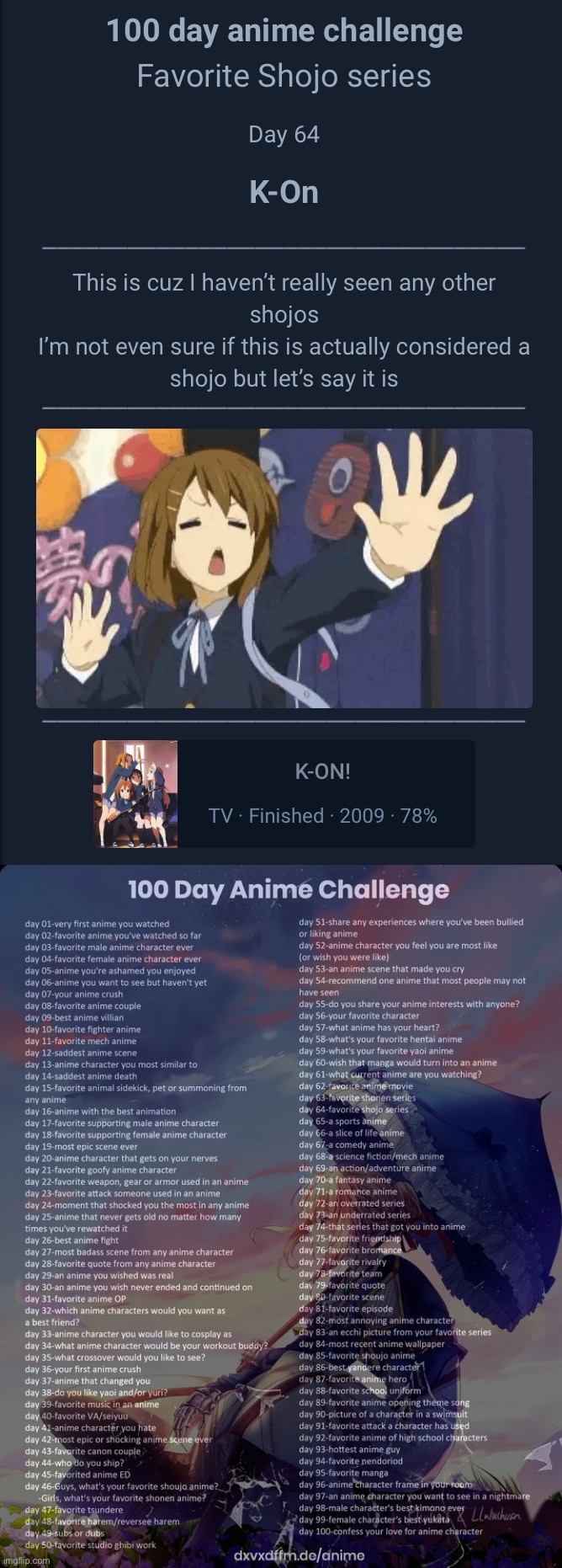 image tagged in 100 day anime challenge | made w/ Imgflip meme maker