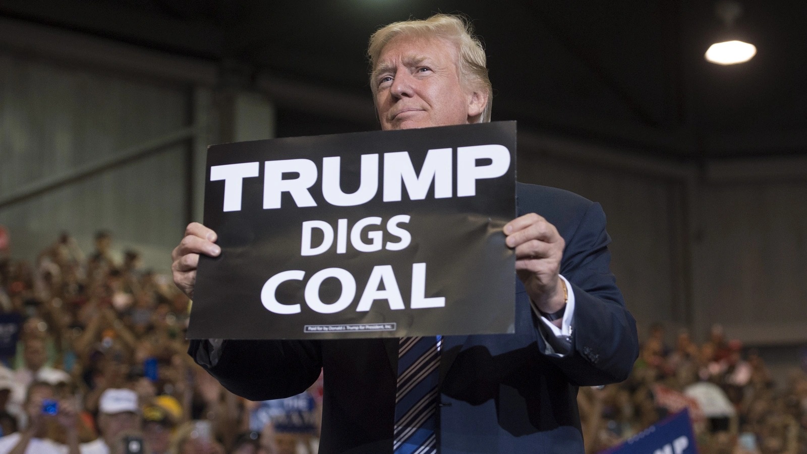 Trump digs coal Blank Meme Template