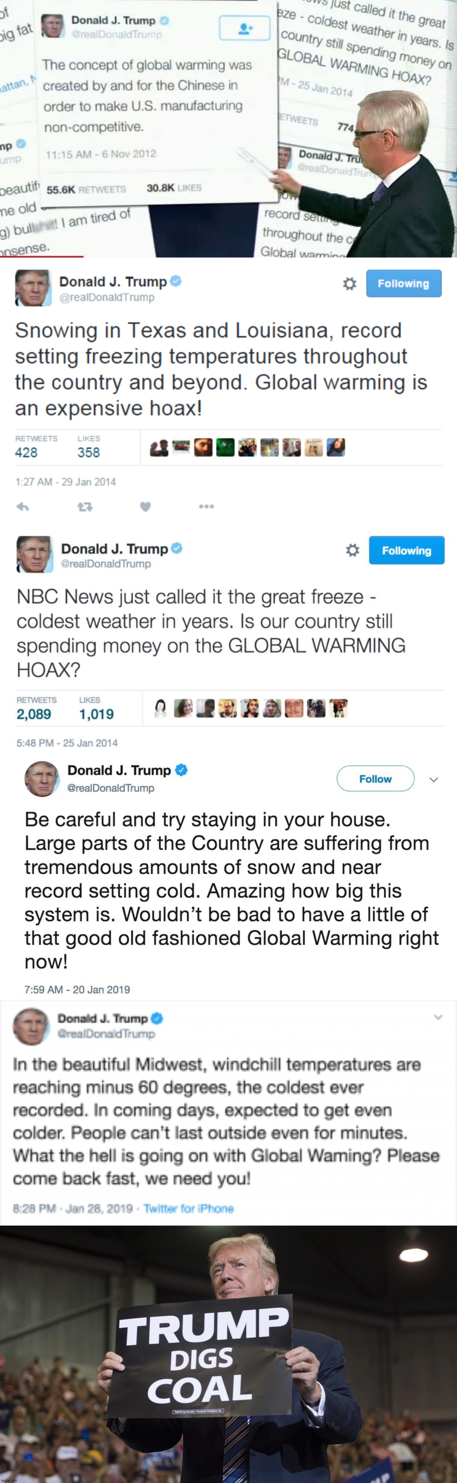Even NBC admits temps are colder than ever! Please follow @realDonaldTrump for more FACTS on “climate.” | image tagged in donald trump tweet environment,f,a,c,t,s | made w/ Imgflip meme maker