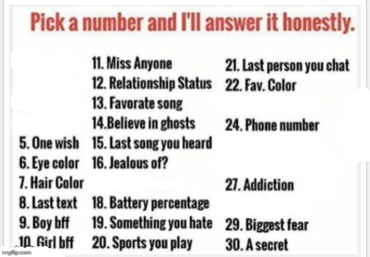 some of them are crossed out since a) i don't have one/have none b) i still like privacy, thank you | made w/ Imgflip meme maker