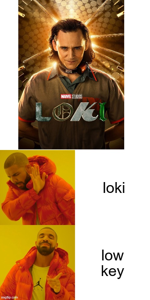 Drake Hotline Bling | loki; low key | image tagged in memes,drake hotline bling | made w/ Imgflip meme maker