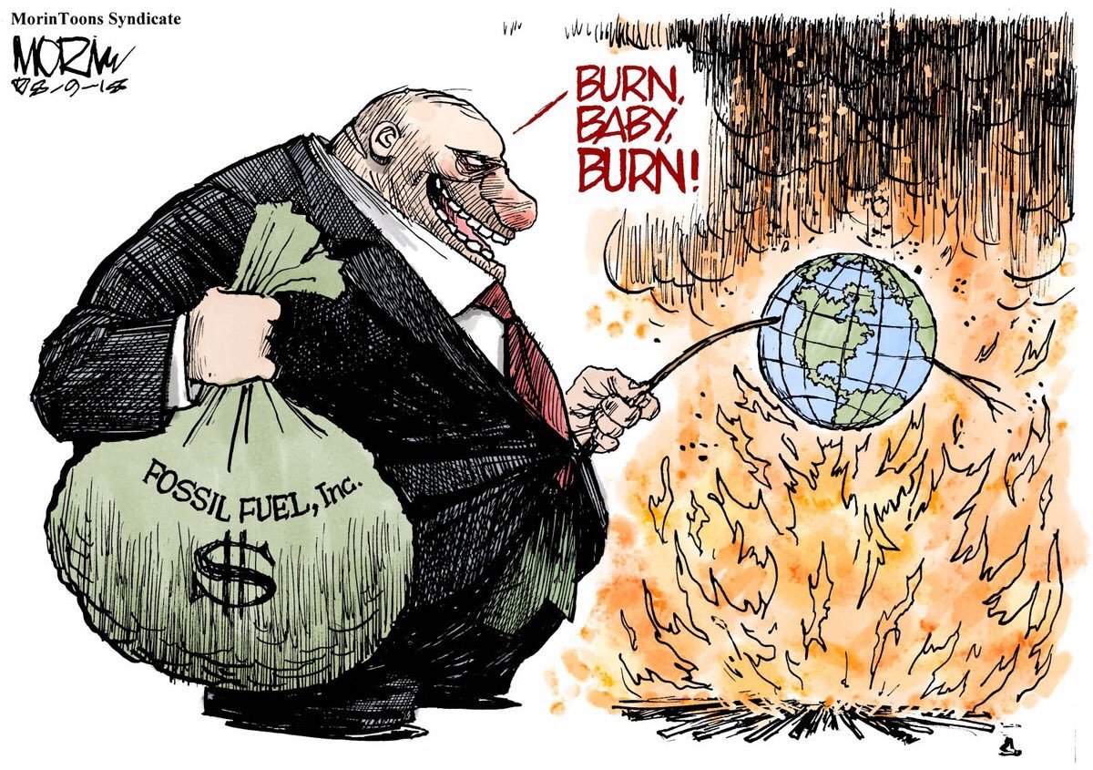 Fossil fuel Inc. Burn baby burn Blank Meme Template