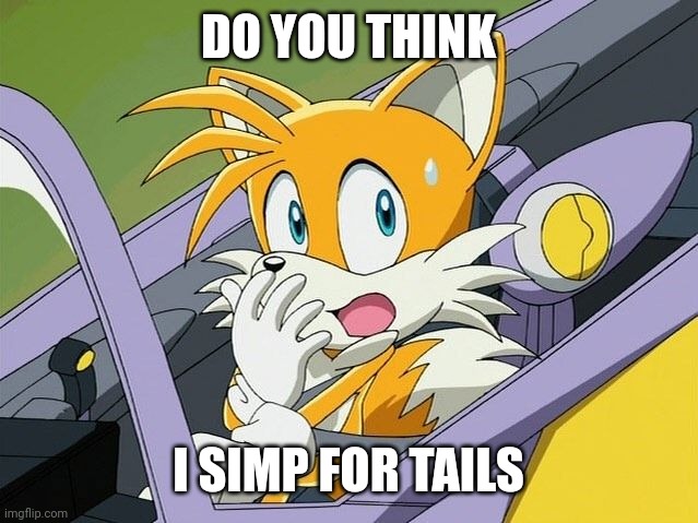 DO YOU THINK; I SIMP FOR TAILS | image tagged in tails | made w/ Imgflip meme maker