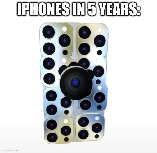 ... | IPHONES IN 5 YEARS: | image tagged in iphone | made w/ Imgflip meme maker