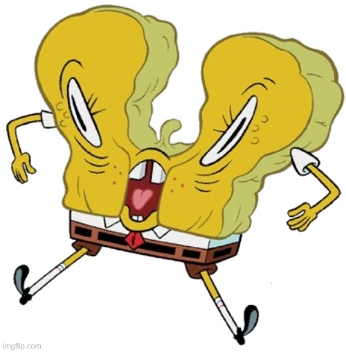 image tagged in cursed sponge | made w/ Imgflip meme maker