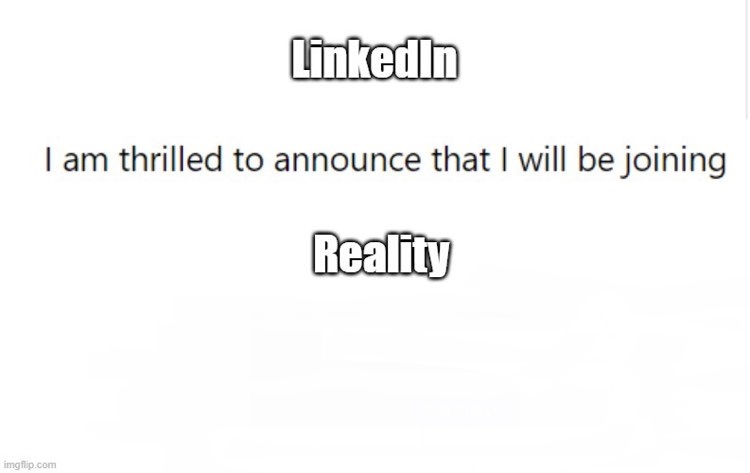 LinkedIn Job Announcement Blank Meme Template