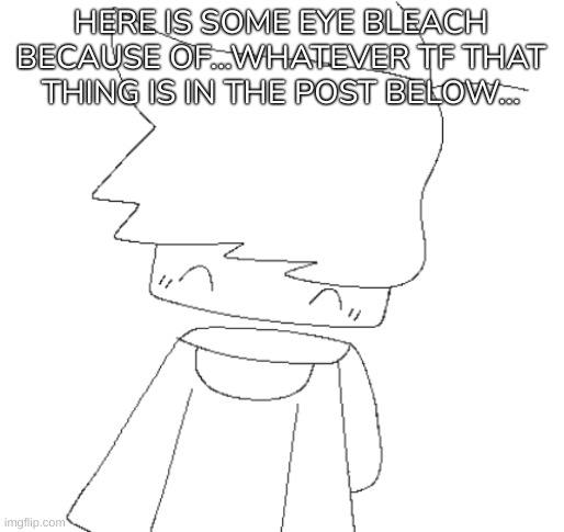 No seriously, wtf is that thing? | HERE IS SOME EYE BLEACH BECAUSE OF...WHATEVER TF THAT THING IS IN THE POST BELOW... | image tagged in shadow alan doodle,idk,stuff,s o u p,carck | made w/ Imgflip meme maker