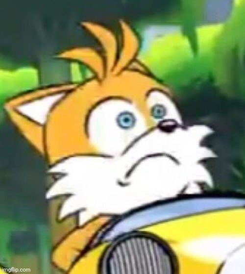 Tails oh shit | image tagged in tails oh shit | made w/ Imgflip meme maker
