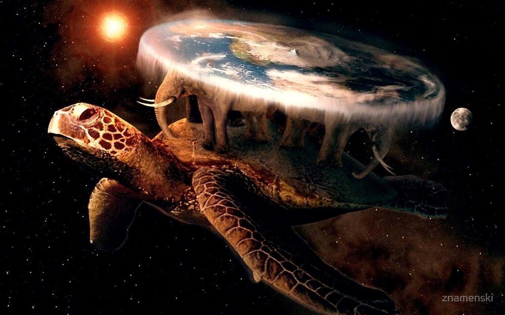 Flat earth turtle Blank Meme Template