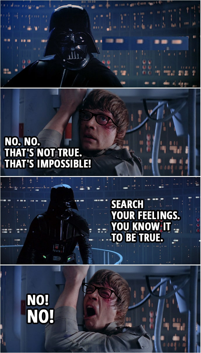 No I am your father to hipster luke Blank Meme Template